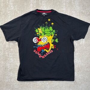 MAKOBI Black Graphic T-Shirt with Colorful Design
